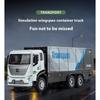 1/32 Scale Wingspan Container Truck Alloy Toy Diecast Engineering Vehicle Model Collection of Hobby Decorative Fine Ornaments Kids Toy