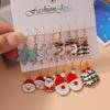 Cute Christmas Earrings Santa Claus Elk Snowman Snowflake Earrings for Women Girls X'mas New Year Jewelry Gifts