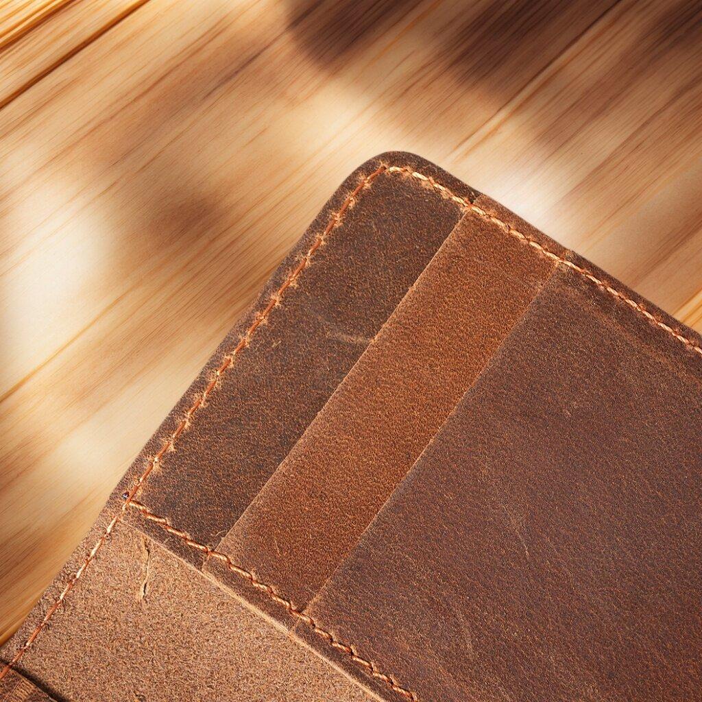 Retro Handmade Crazy Horse Cards Cases Top-Grain Leather ID Credit Card Holder Ultra Thin Wallet Mens Portability Card Bag