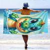 Extra Large Cute Little Crocodile Print Microfiber Beach Towel Machine Washable Soft Absorbent Quick Dry Towel For Pool Camping