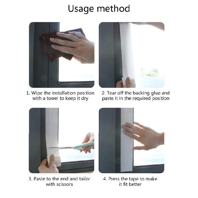 Multipurpose Window & Door Seal Tape Strong Adhesion & No Peeling Waterproof Adhesive Tape for Cold Climates Areas