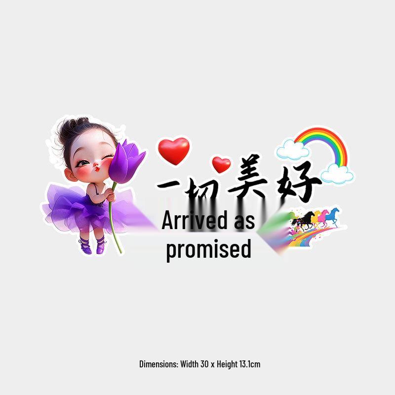Inspirational 'All Good Things Come as Promised' Car Windshield Sticker