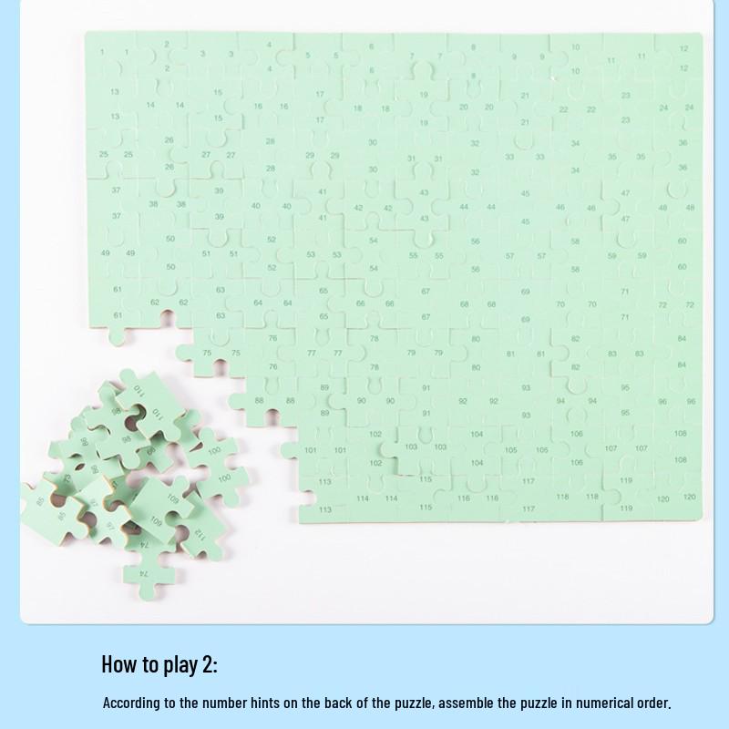 120-teiliges Holz-Cartoon-Puzzle in Blechdose für Kinder von 0-6 Jahren