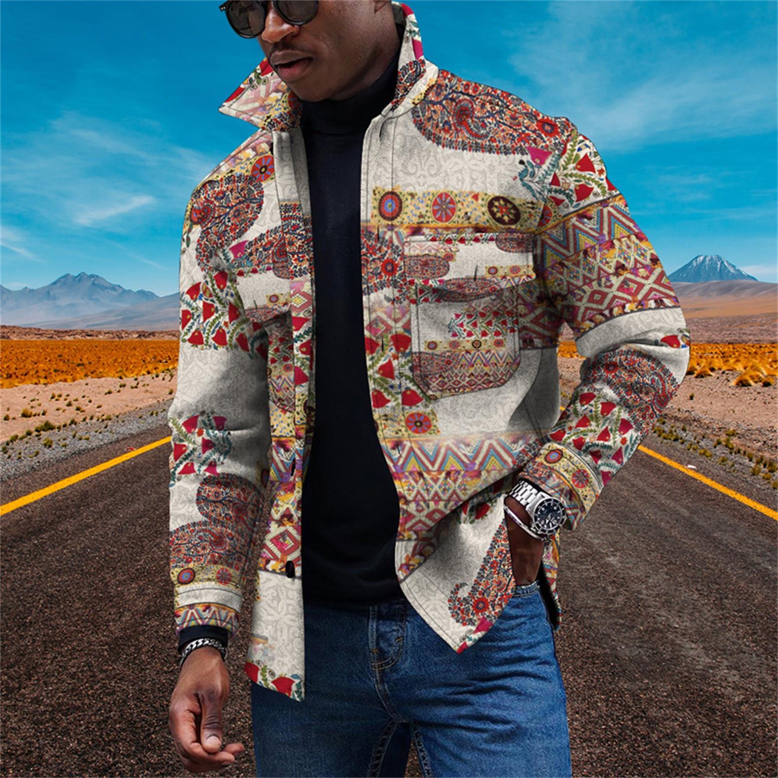 

Повсякденна чоловіча модна куртка з довгими рукавами та ґудзиками XXL кавовий