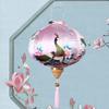 14 Inch Retro Chinese Silk Lanterns Japan Vietnam Mid-autumn Lantern For Outdoor Wedding Spring Festival Party Hanging Decor