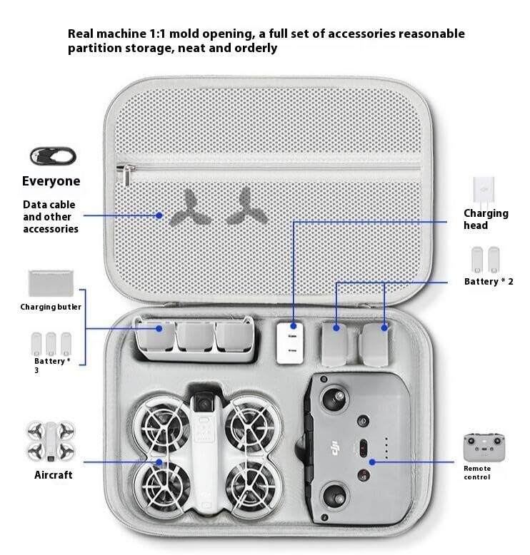 Estuche de Almacenamiento Compatible con DJI Neo Fly More Combo, Bolsa de Almacenamiento Impermeable, Bandolera de Almacenamiento Portátil, Estuche de Viaje, Estuche de Transporte