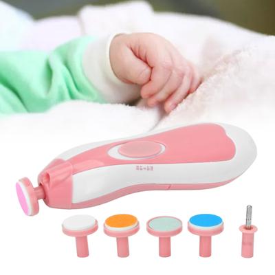 Lime à ongles électrique pour bébé, silencieuse, portable, avec 6 disques de meulage HD.
