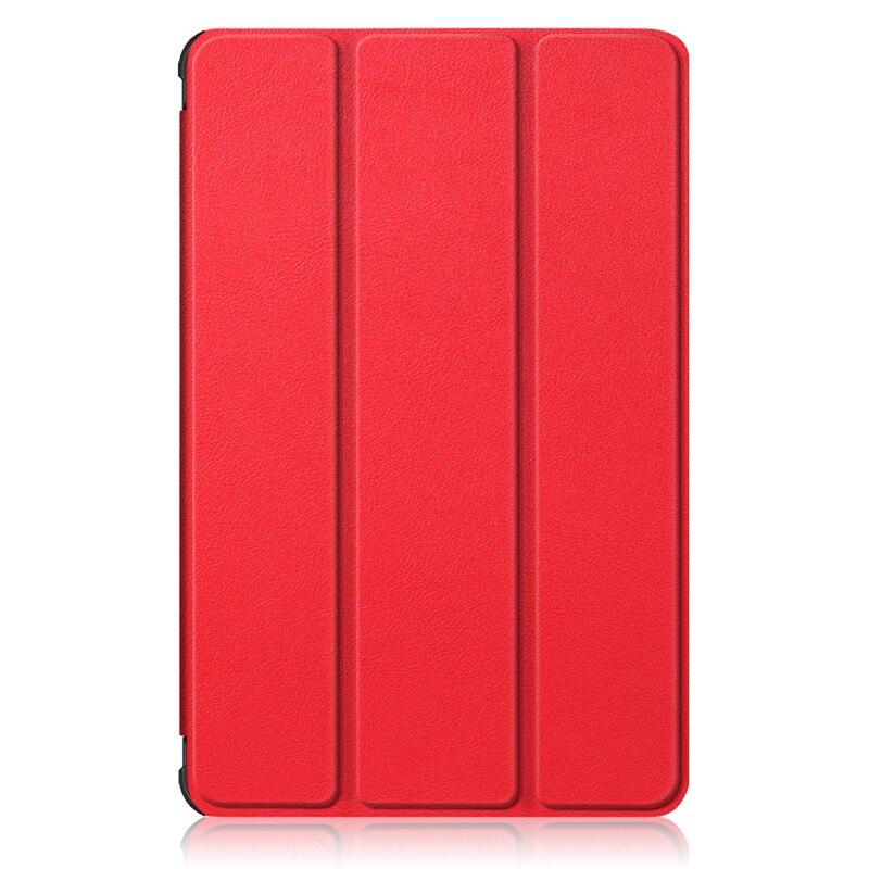 

Чехол для планшета Samsung Galaxy Tab A7 lite 8,7 SM-T220 SM-T225, тройной складной жесткий чехол из ПК, задняя крышка tab a7 Lite 2021, магнитный чехол Funda красный