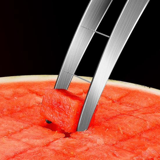 Watermelon Cutter Slicer Stainless Steel Fruit Splitter with Safe Grip Melon Slicers Tool Kitchen Gadget