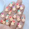 50Pcs New Cute 8*11mm Mini Little Bixin Gesture Series Resin Flatback Ornament Jewelry Making Manicure Decoration Accessories