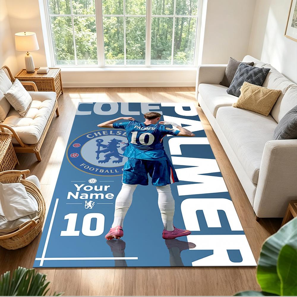 Chelsea Fc Football Player Customize Your Name Floor Rug Office Rug Perfect for Playrooms Living Rooms Dining Room Bedrooms Anti-slip Rug