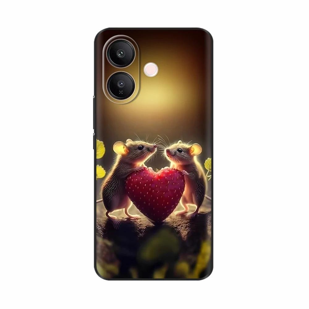 For Vivo V60 Lite Case Case Sweet Love Heart Flower Soft Silicone TPU Cover For Vivo V60 Lite 4G 5G Phone Cases Protective Coque