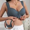 Seamless Front-Closure Anti-Sagging Plus Size Wire-Free Bra with Beautiful Back Design