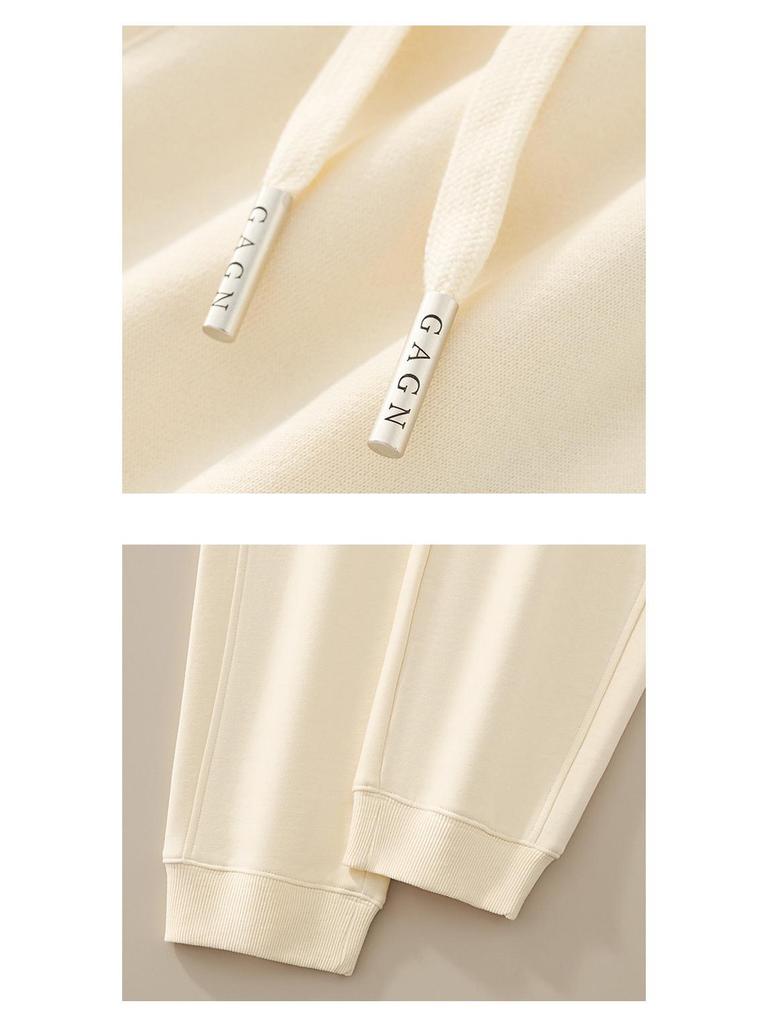 GAGN Women's Pure Cotton Thin Harem Sports Pants - Petite Spring/Autumn Straight-Leg Cuffed Sweatpants (2025)