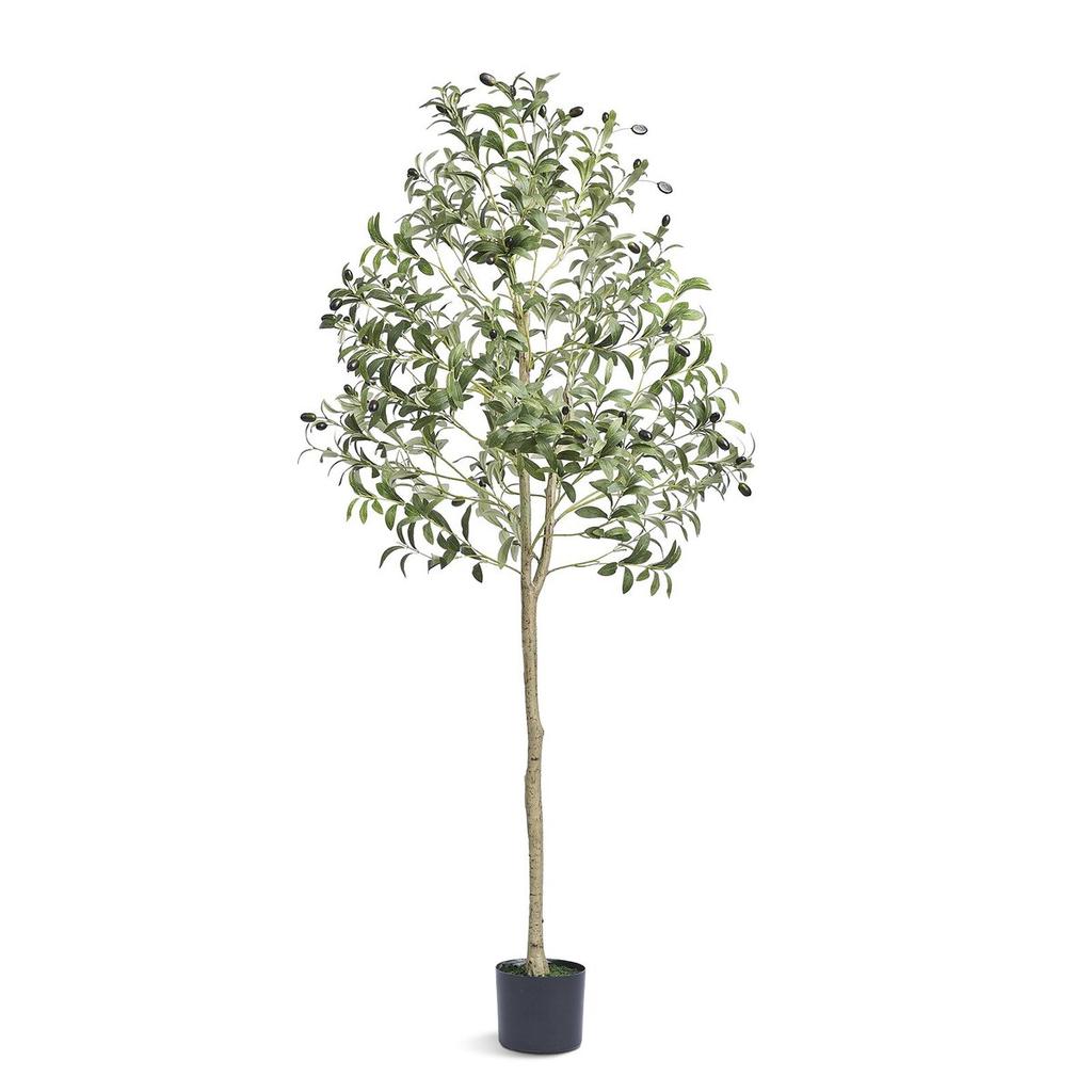 Artificial Olive Tree, 1.5 m Tall Faux Plant, Secure PE Material & Anti-Tip Tilt Protection Low-Maintenance Plant, Lifelike Green Fake Potted Tree for