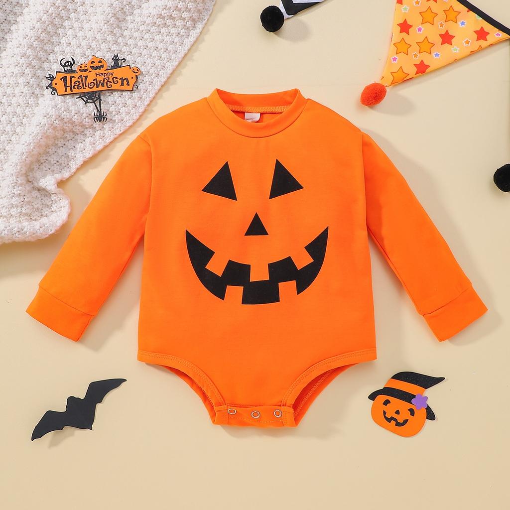 Kids Halloween Pumpkin Hoodie Long Sleeve Pullover for Boys Girls