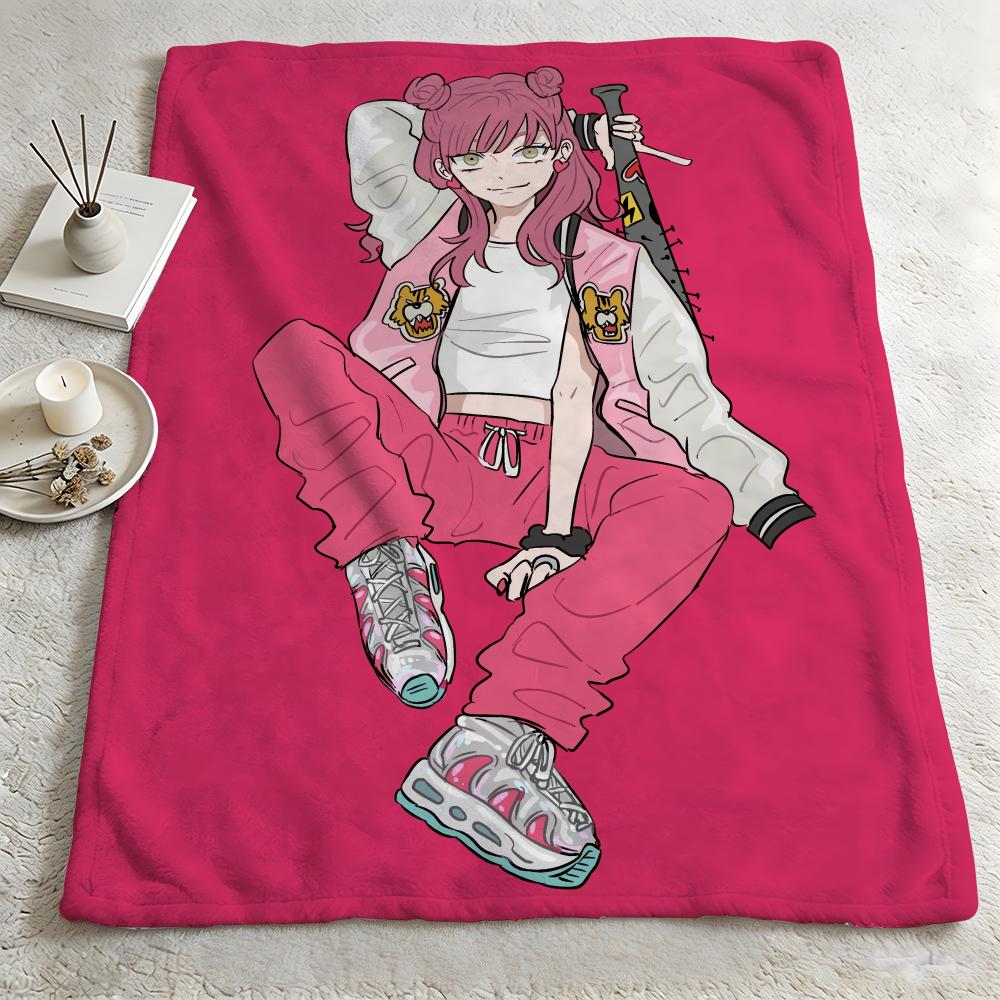 anime YYou and I Are Polar Oppositess Throw Warm Soft Flannel Blanket Multiuse for Sofa Bed Camping Travel Nap
