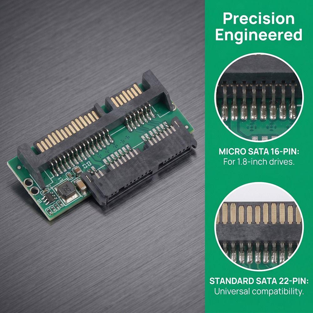 Protable 1.8in Micro SATAs To SATAs 2.5in Adapter  Internal Drive Extension