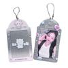Transparent Glitter Hearts Photo Card Holder Kpop Meal Card Bus Card Sleeves Photocard Protective Cover Pendant 1PC