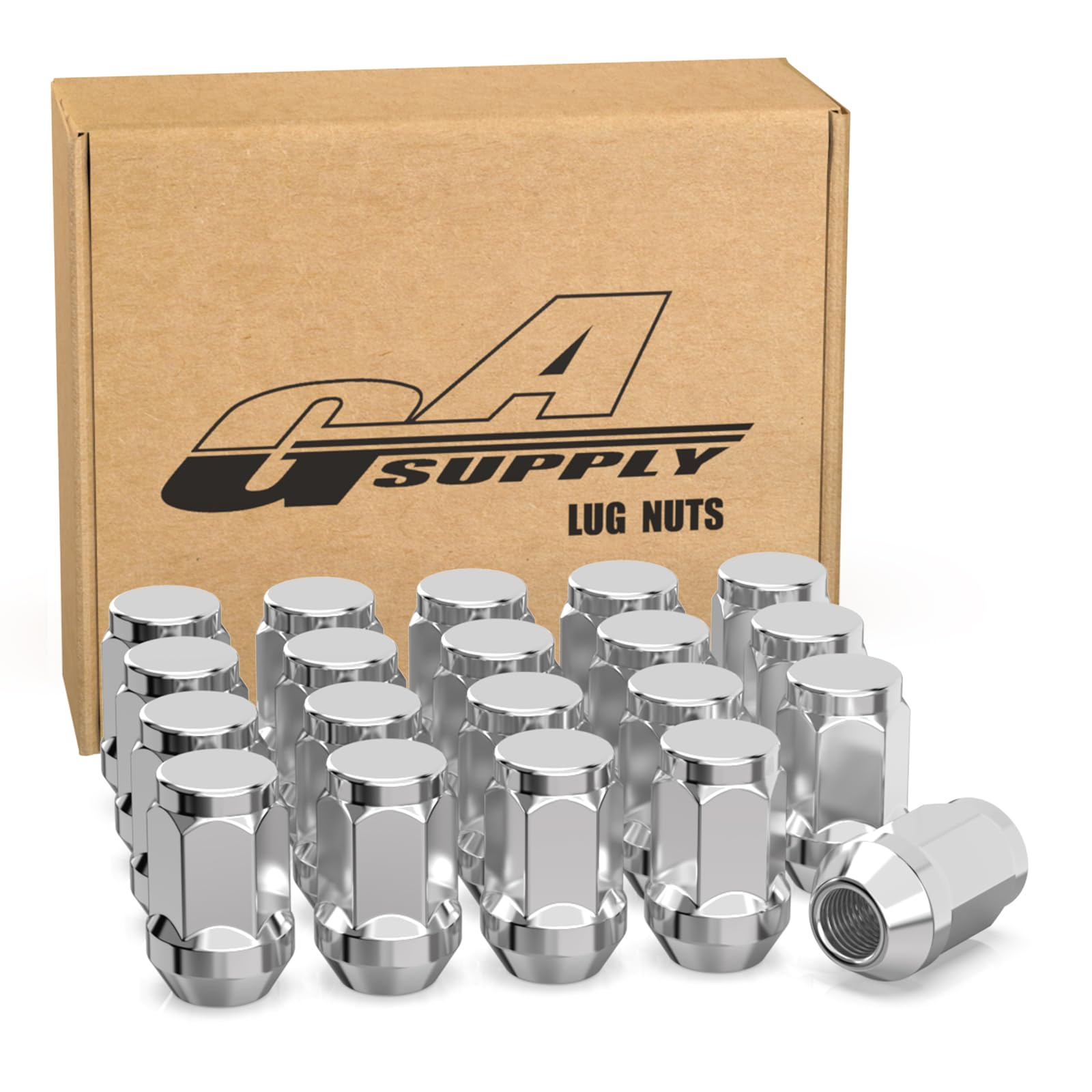 

GAsupply Wheel Nut M12 x P1.25 Tapered Seat 60° Length 1.4 inches (35 mm) M12xP1.25 серебряный