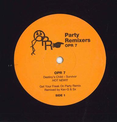 Disc de 12 inch DESTINY'S CHILD - Party Remixers OPR7 OPR Necunoscut Rap & Hip-Hop/R&B Folosit