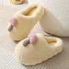 Cute Colored Mushroom Cotton Slippers Winter Indoor Home Thick Bottom Non-slip Piled Warm Fluffy Slippers
