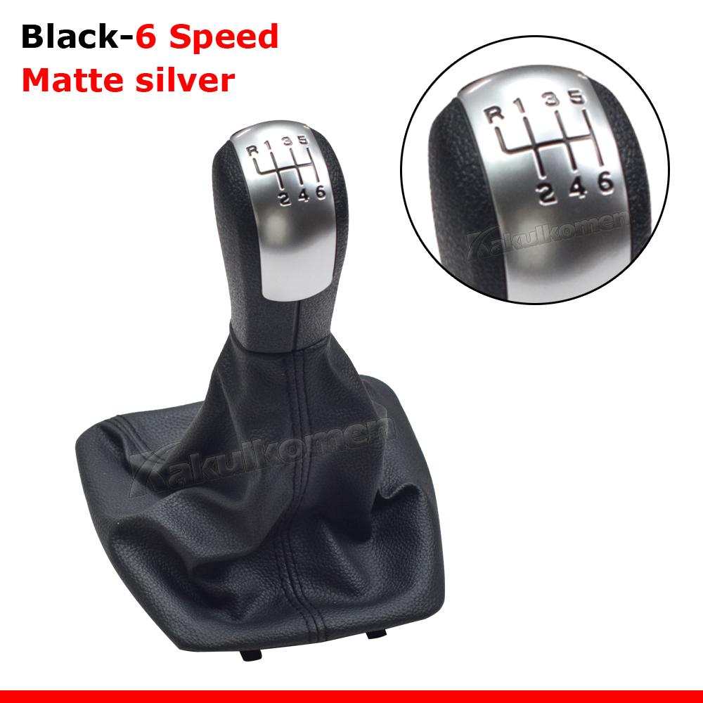 For Skoda Octavia 2 A5 A6 2004 2005 2006 2007 2008 2009 2010 2011 2012 2013 5/6 Speed Gear Lever Stick Shift Knob Leather Boot