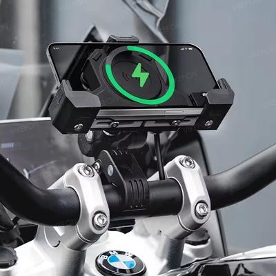 Nárazuvzdorný držák na telefon pro jízdní kolo a motorku s rozhraním pro stojan na akční kameru Držák na řídítka Zrcátko Kolo Motorka Držák na mobilní telefon