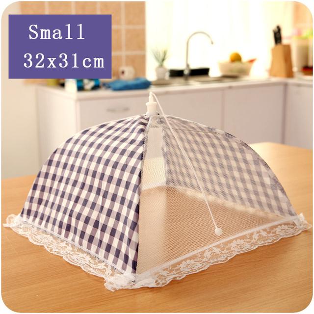 Складной стол, крышка для еды, защита от комаров, кухонные принадлежности, крышка для еды, сетчатые чехлы для еды S синий