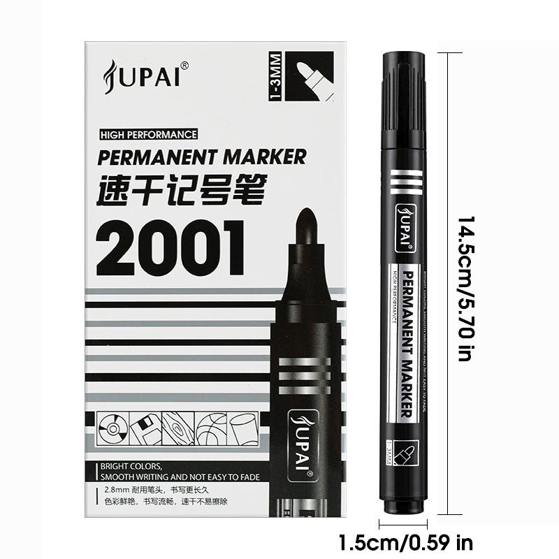 10pcs High Performance Permanent Markers Quick-Dry Waterproof Ink for Tire Painting Greeting Cards Graffiti Artistic Creations