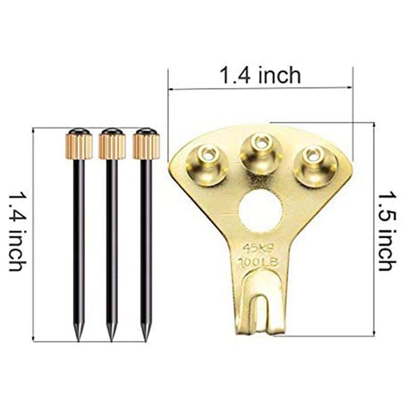 A74E-30Pack 100 Lbs Picture Frame Hangers Hooks With Nails Picture Hanging Hooks Heavy Mirror Hanging Kit