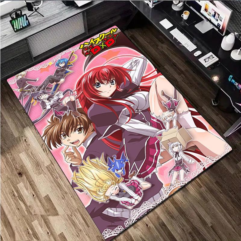 High School Dxd Carpet Office Decorative Carpet For Living Room Bedroom Door Mat Floor Rug Computer Chair Area Rug