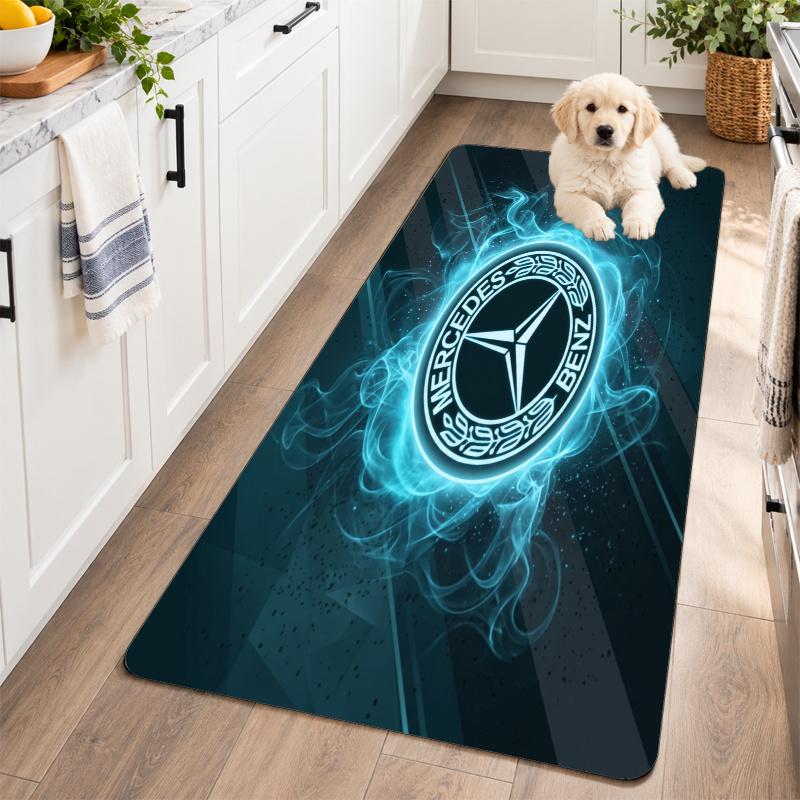 Flannel Kitchen Mat Mercedes Soft Area Rug Non Slip Floor Carpet Home Decoration