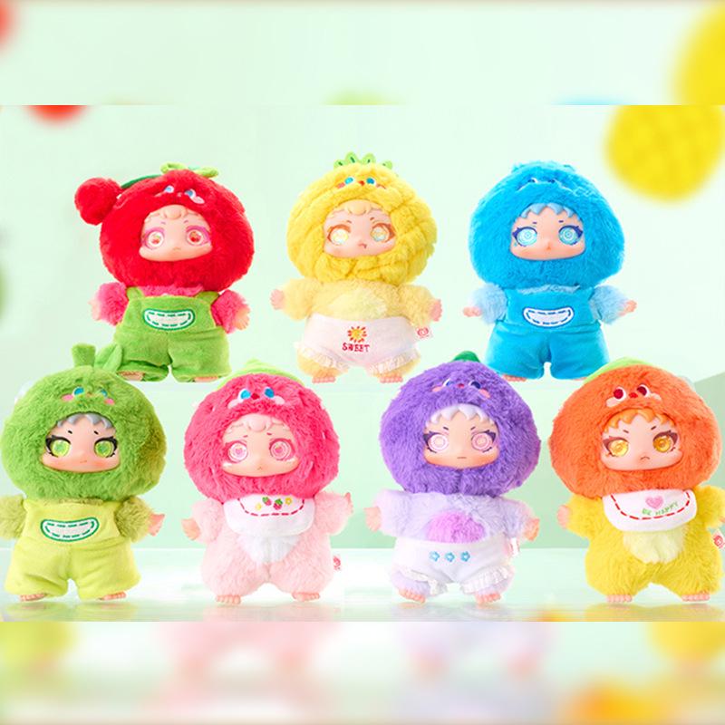 Plush Fruit Monster Zipper Bag Pendant - Creative Birthday Gift for Girls