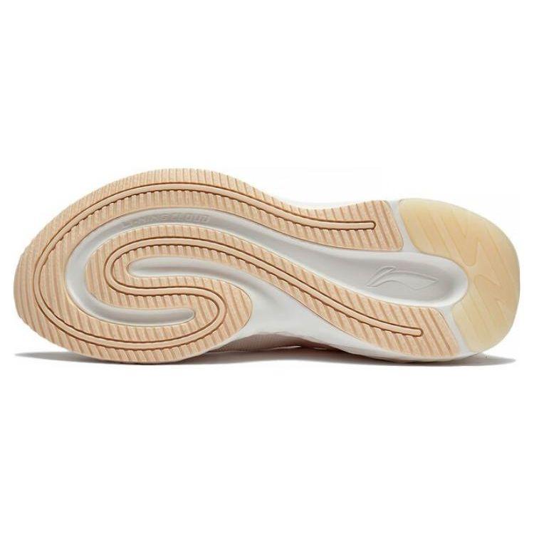 Li Ning Zhu Yun Non-Slip Wear-Resistant Breathable Low-Top Running Shoes Women Sneaker White Orange ARST012-4