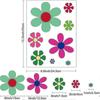 60s hippie themed party stickers, 96pcs car flower stickers, colorful daisy stickers, vinyl vintage flower decals, colorful hippie decals - RiRi