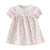 DAVE & BELLA Girls' Floral Print Cotton A-line Dress