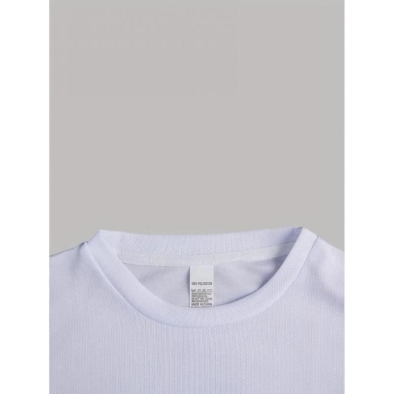Europäische Größen Einfaches Herren-T-Shirt, Modisch, Atmungsaktiv, Sport Kurzarm, Locker, Schweißabsorbierendes Oberteil