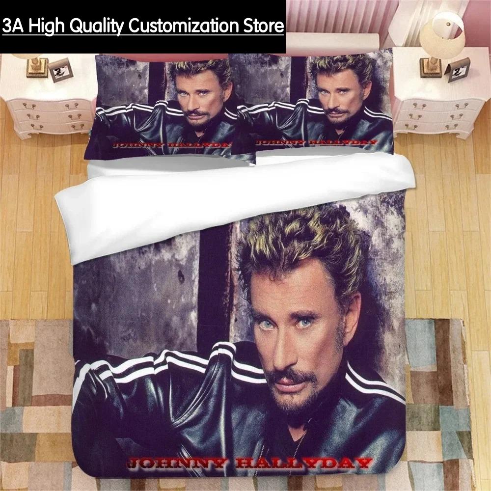 Johnny Hallyday 3D Printed Bedding Set Duvet Covers Pillowcases Comforter Bedding Set Bedclothes Bed Linen