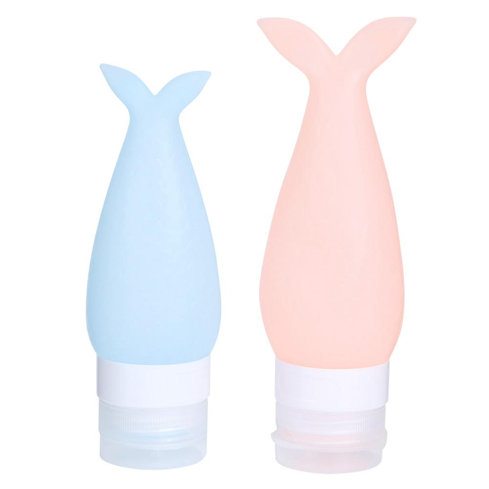 2 Stück Tragbare Silikon Reise Squeeze Flasche Kosmetik Duschgel Lotion Behälter für Geschäftsreise