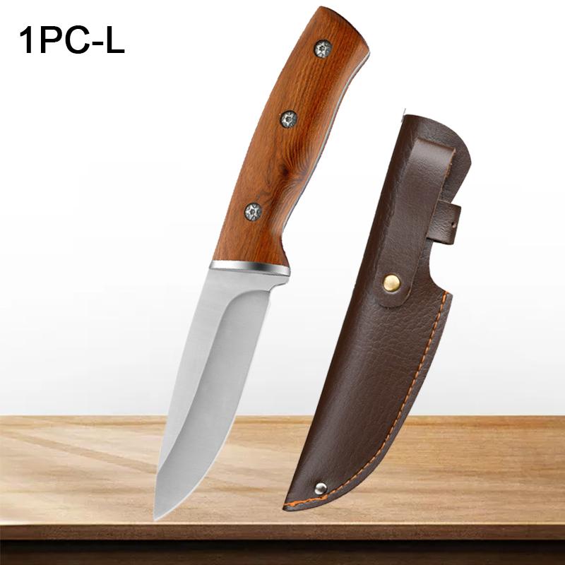 Professional Kitchen Knives Fruit Knife Stainless Steel Pocket Boning Knife Butcher Vegetable Slicing Meat Cleaver with Sheath