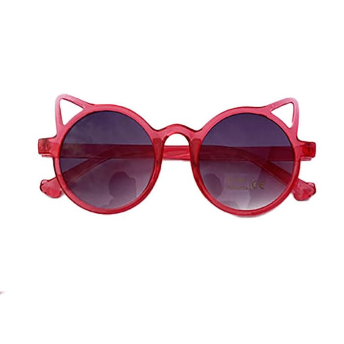

Shelly Mimi Sunglasses with Cat UV400 Clear One Size Kids Case, Ears, Protection, Red, 522391022,