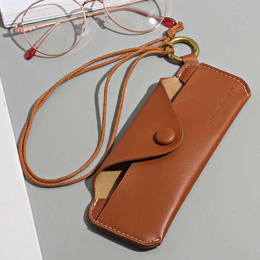 PU Leather Glasses Bag Hanging Neck Sunglasses Bag Creative Sunglasses Case Men