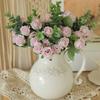 1PC Artificial Rose Flower Bouquet Fake Silk Flowers For Wedding Home Decor Office Realistic Fake Rose Vase Table DIY Decor