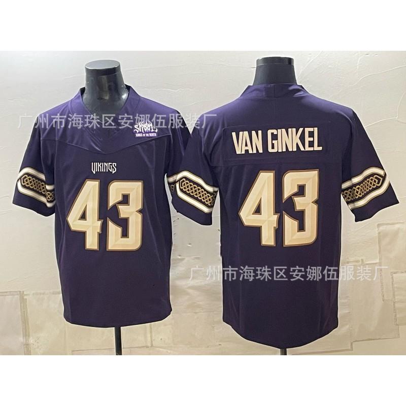2026 Vikings Fotbalový dres 22 18 Krátký rukáv Vyšívaný Tým Sportovní košile