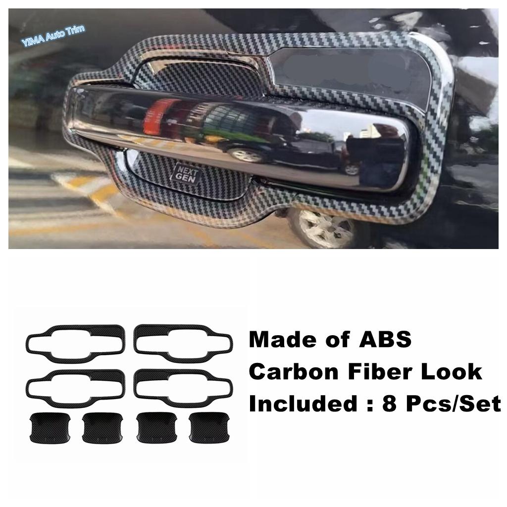 For Ford Ranger 2024 Auto Door Handle Bowl / Rearview Mirror Cap Shell Decor Cover Trim Black / Carbon Exterior Accessories