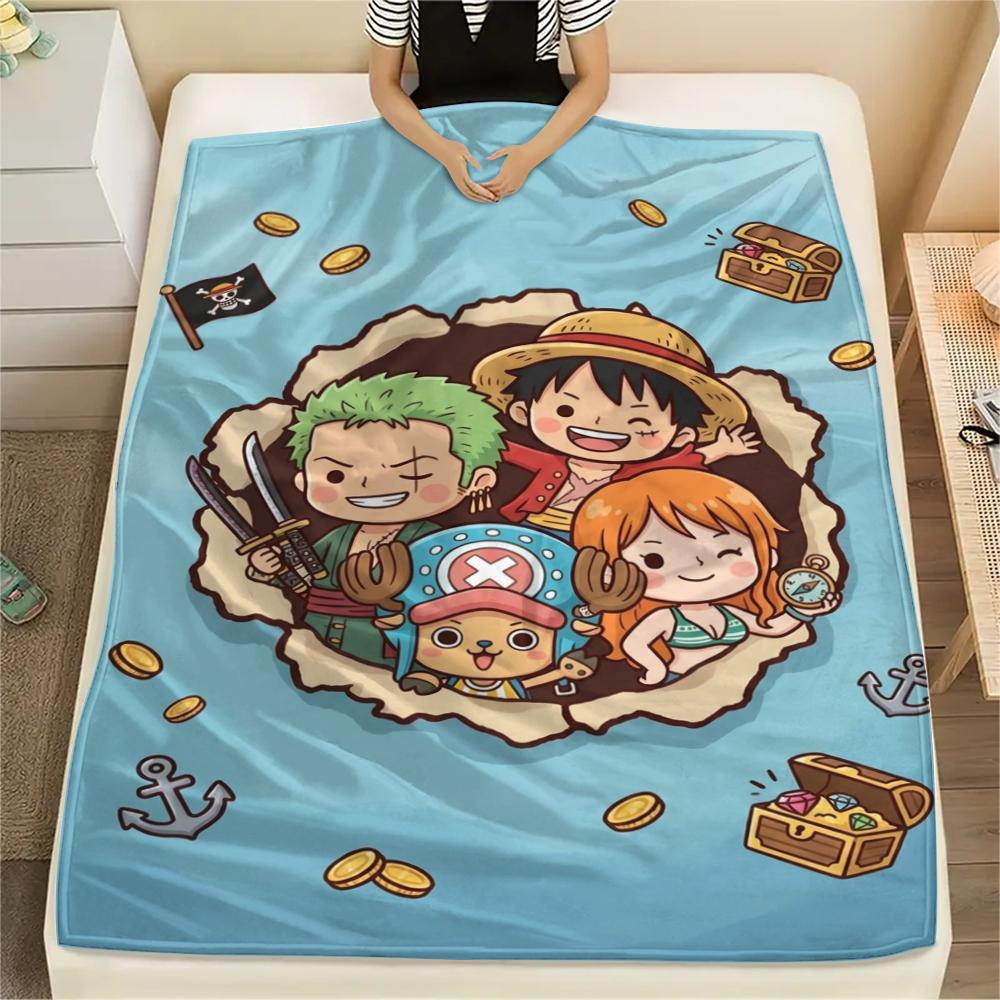 

1Pc One Piece Print Flannel Blanket, High quality Comfortable for All Seasons, Home Decor, Warmth and Comfort, Perfect for Christmas Gifts 80cm x 120cm
