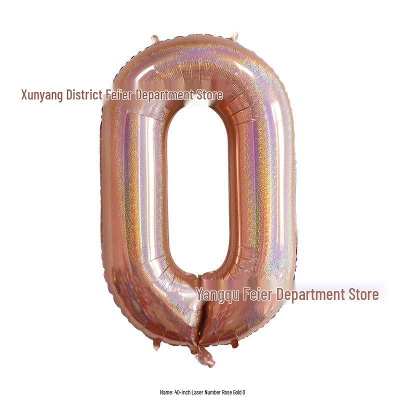 40" Rose Gold Laser Cut Number Balloon - Birthday, Proposal, Wedding, or Bridal Decor