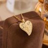 Christmas Hollow Heartbeat Necklace - Creative Heart Wrapped Pendant with Micro-set Jewel Design