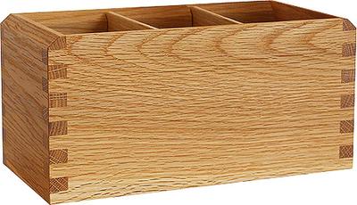 Oak Village Wooden Pen Holder, Natural Wood, Made In Japan, for Small Items, Stationery, and Desktop Storage
